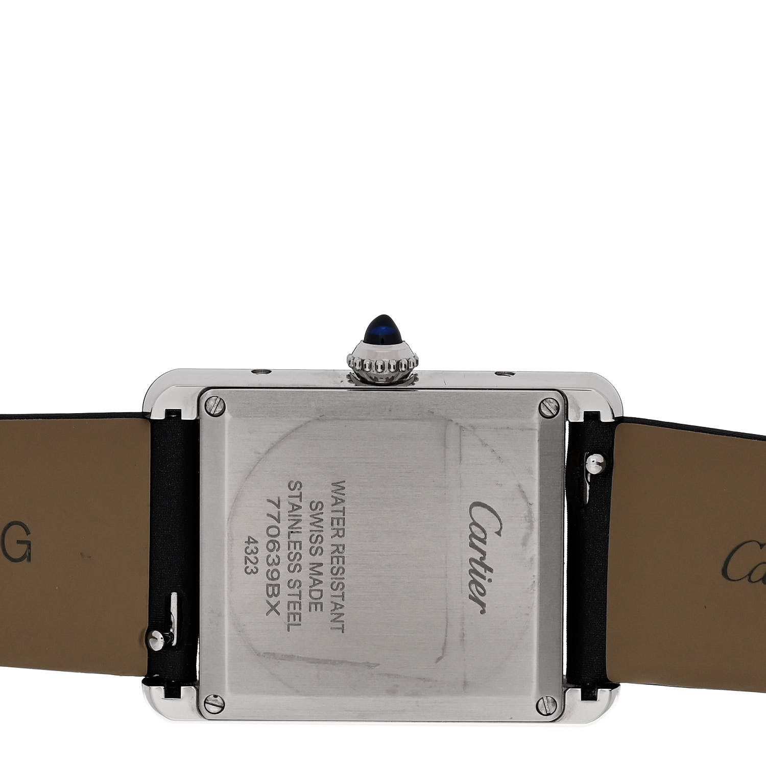 Cartier Stainless Steel Satin Diamond 25mm Must de Cartier Tank Quartz Watch 4 of 4