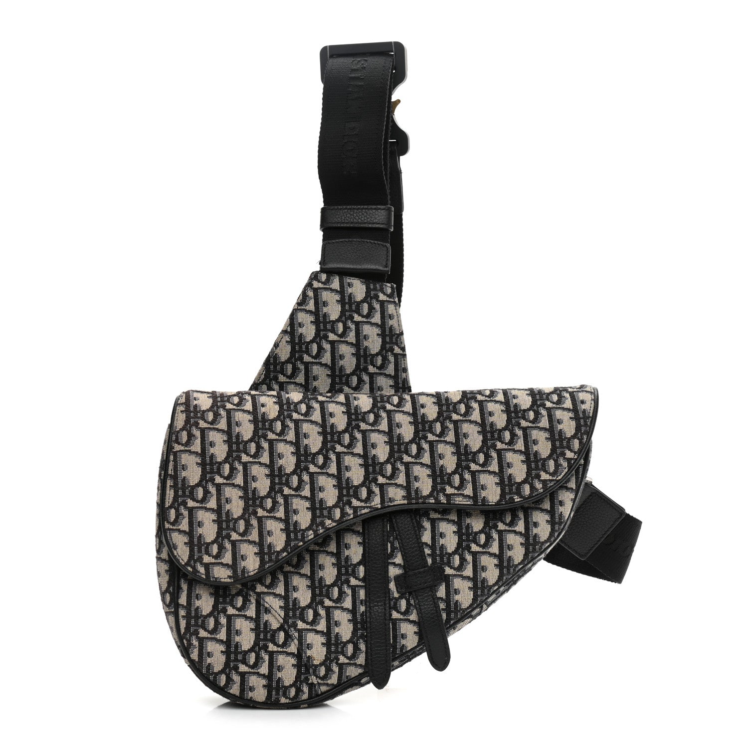 Christian Dior Oblique Mens Saddle Bag Blue 1 of 10