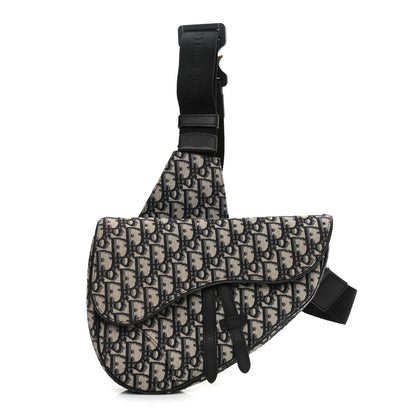 Christian Dior Oblique Mens Saddle Bag Blue 1 of 10