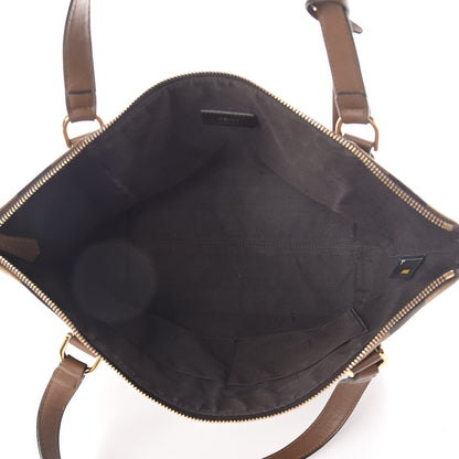 Fendi Pequin Vitello Zip Tote Tobacco Foresta 5 of 9