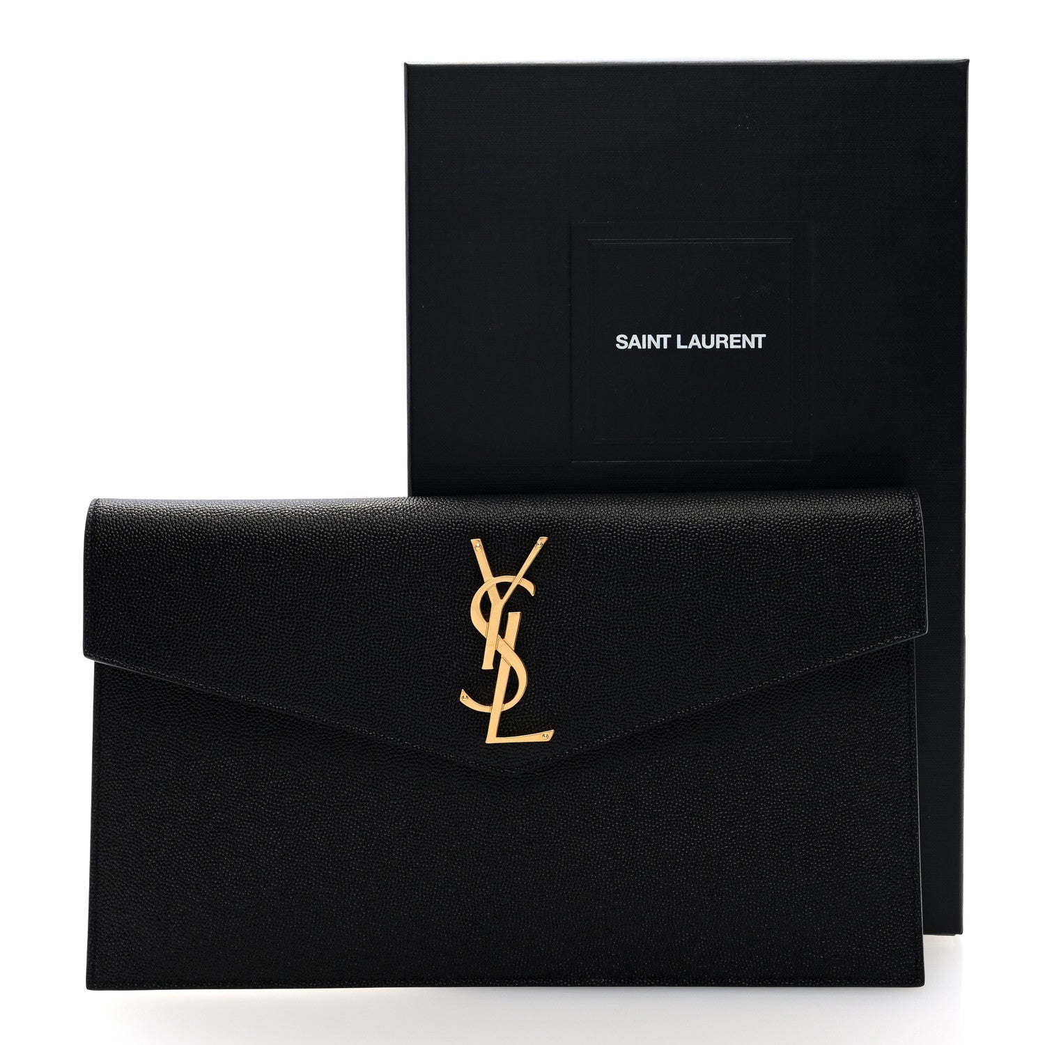 Saint Laurent Grain De Poudre Uptown Pouch Black 7 of 7