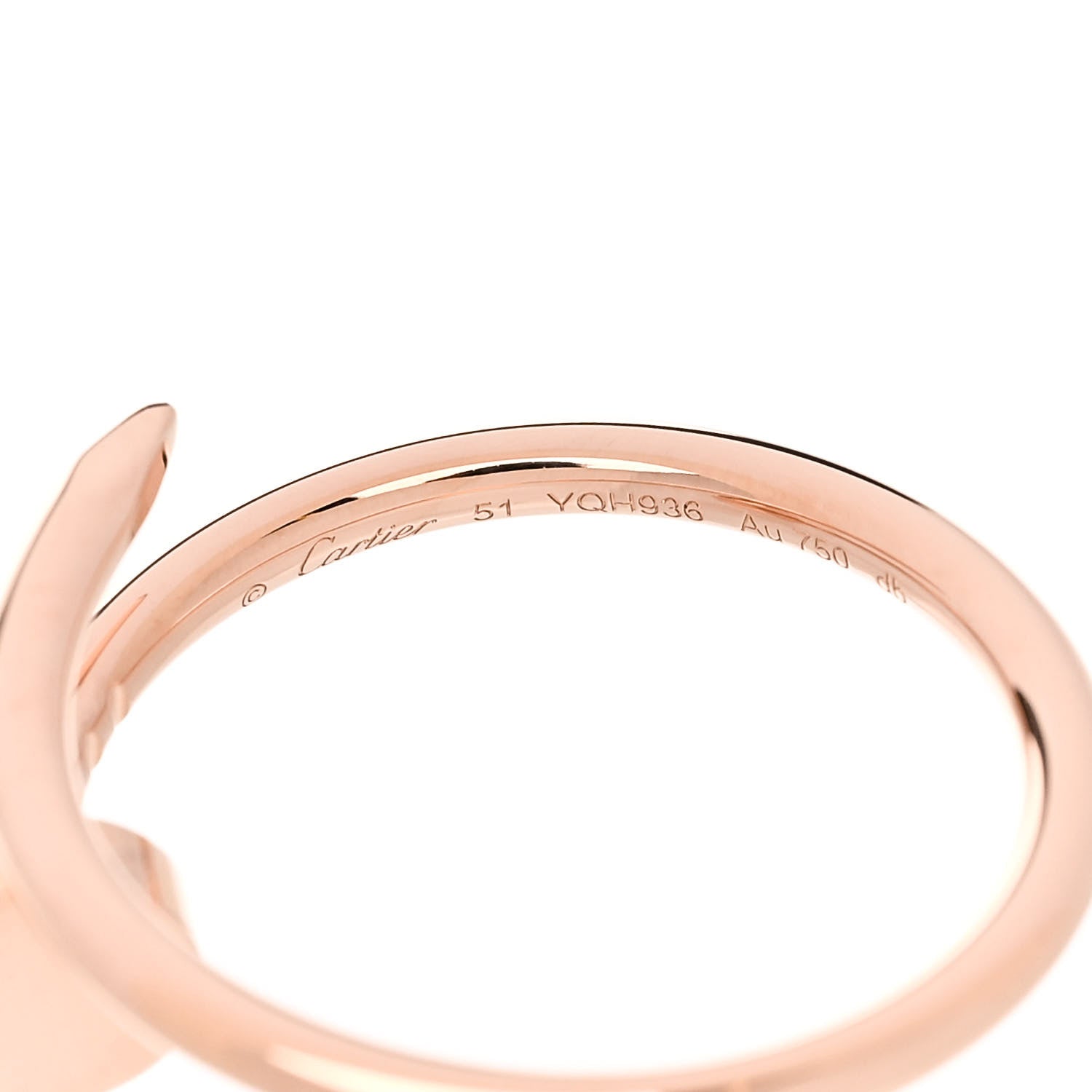 Cartier 18K Pink Gold Small Juste Un Clou Ring 51 5.75 5 of 6
