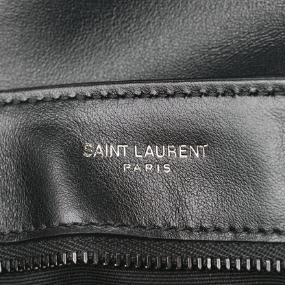Saint Laurent Calfskin Y Quilted Monogram Monochrome Toy Loulou Crossbody Bag Black 6 of 11