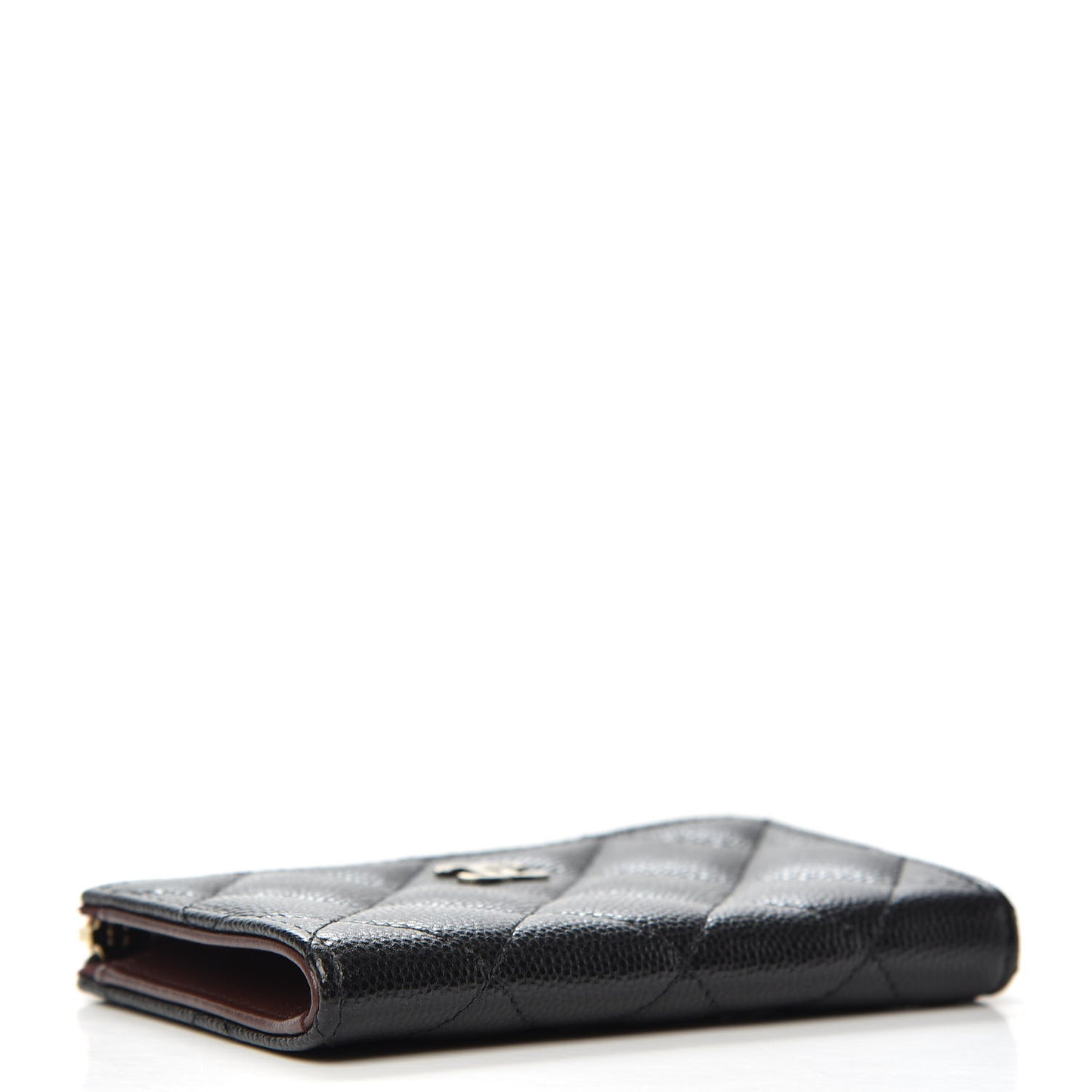 Caviar Quilted Zipped Key Holder Case Black