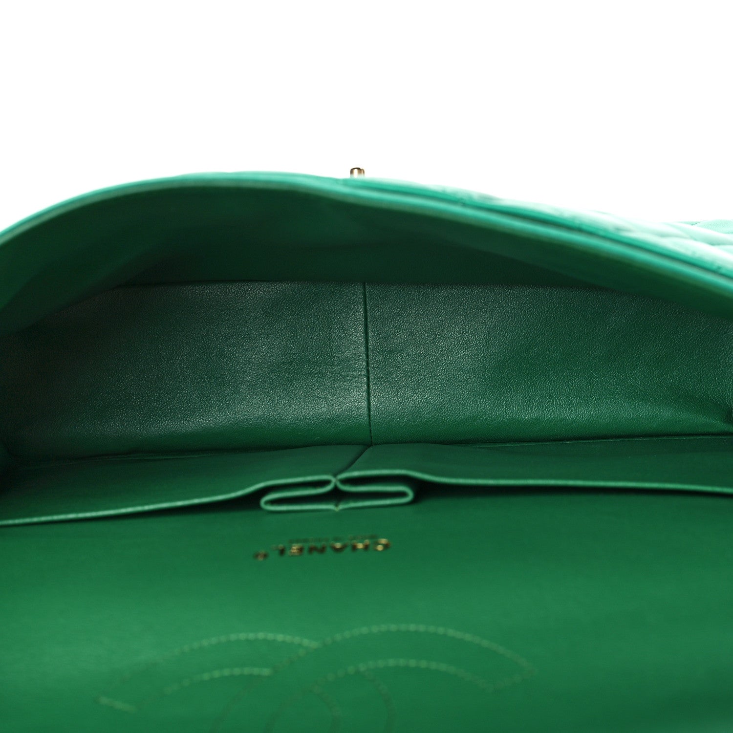 Chanel Lambskin Quilted Maxi Double Flap Green 5 of 10