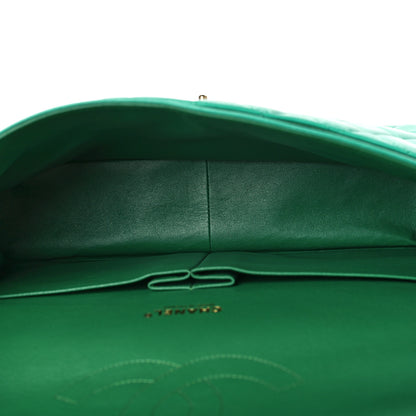 Chanel Lambskin Quilted Maxi Double Flap Green 5 of 10