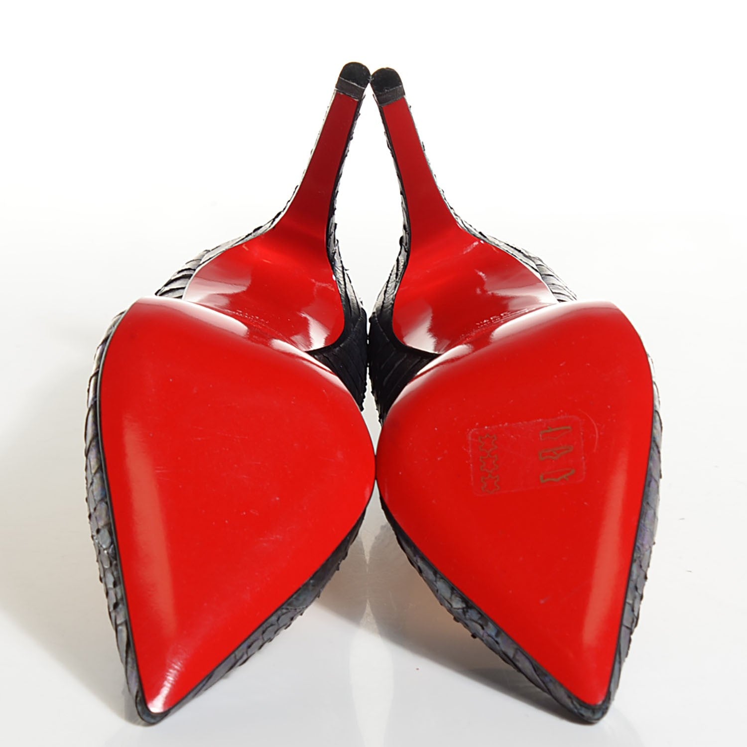 Christian Louboutin Watersnake Neptune Pigalle 100 Pumps 39.5 9.5 Blue Khol 5 of 6