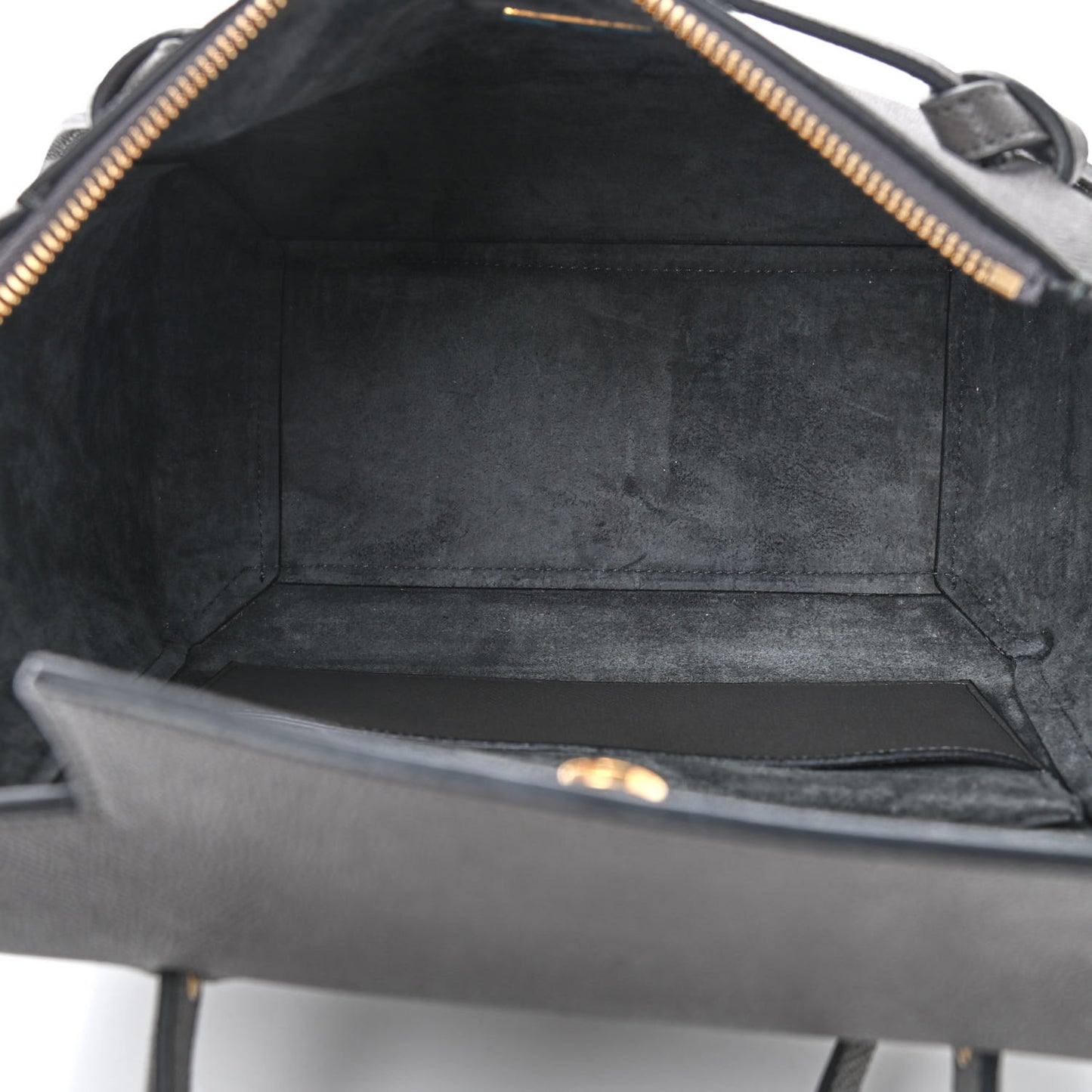 Grained Calfskin Micro Belt Bag Grey