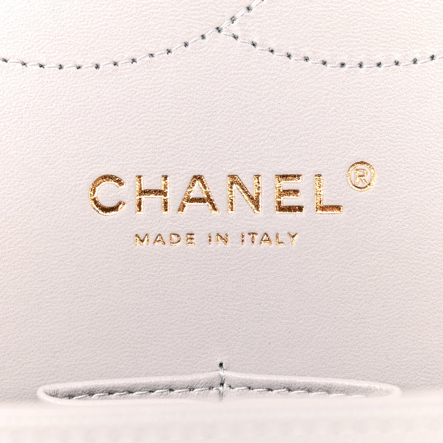 Caviar Quilted Jumbo Double Flap Grey