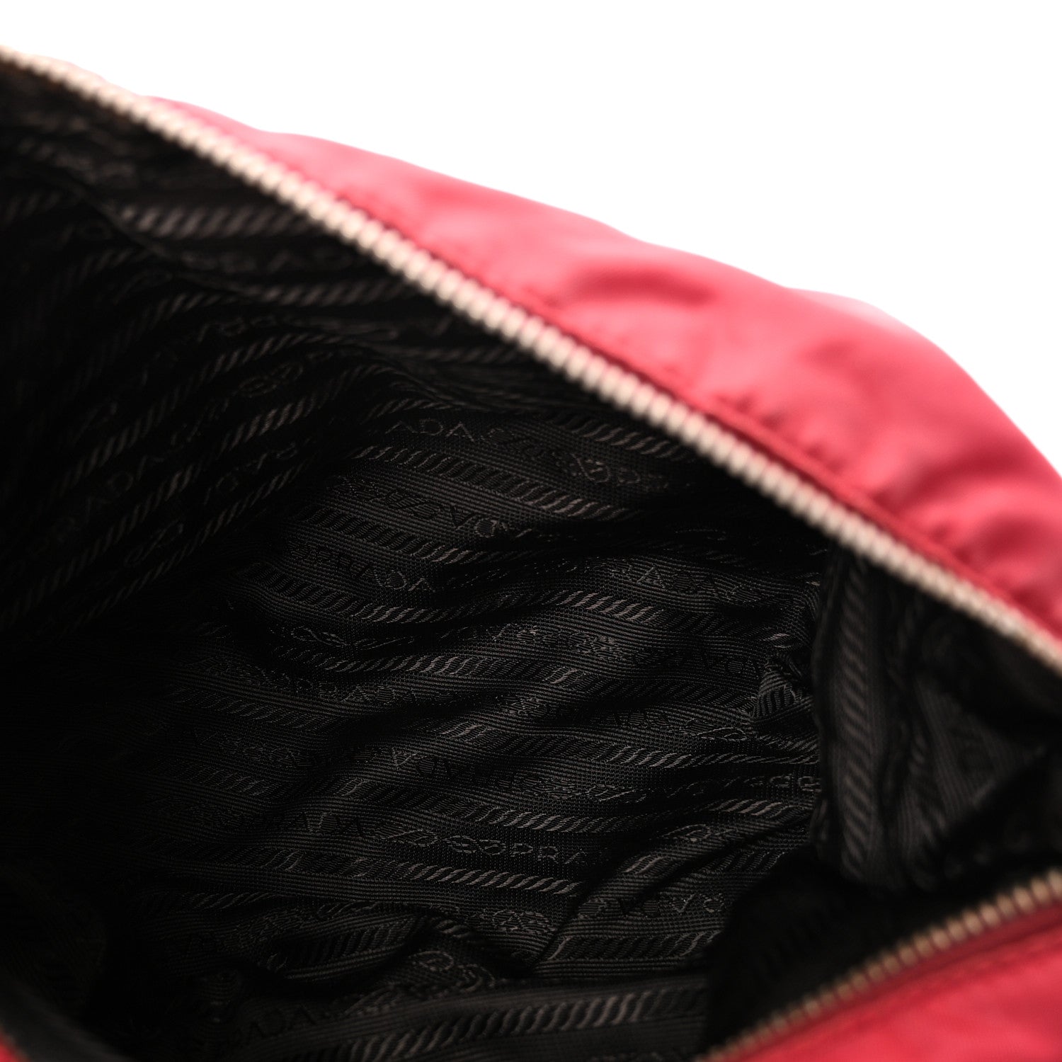 Prada Tessuto Nylon Calfskin Hobo Fuoco 5 of 9