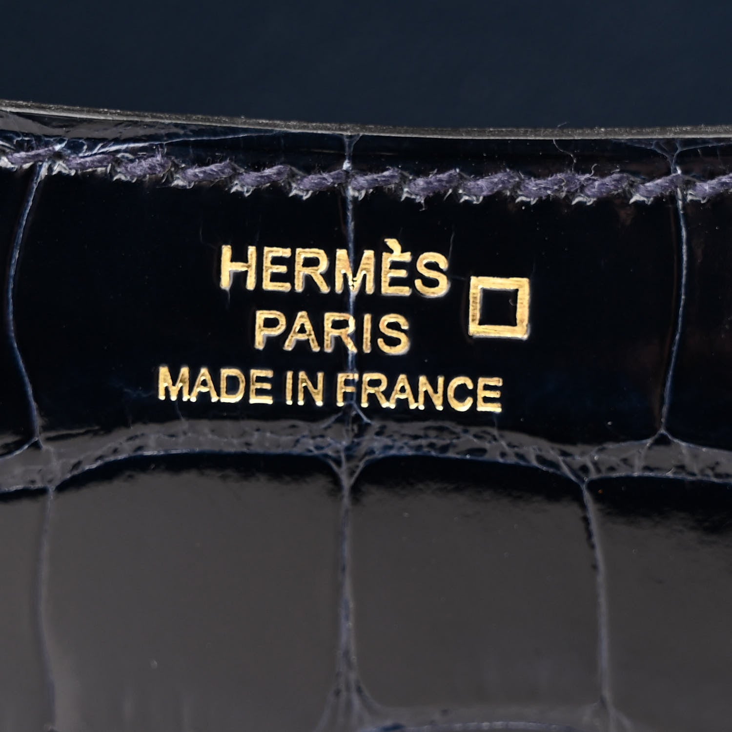 Hermes Shiny Alligator Constance 18 Bleu Baltique 8 of 13