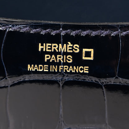Hermes Shiny Alligator Constance 18 Bleu Baltique 8 of 13