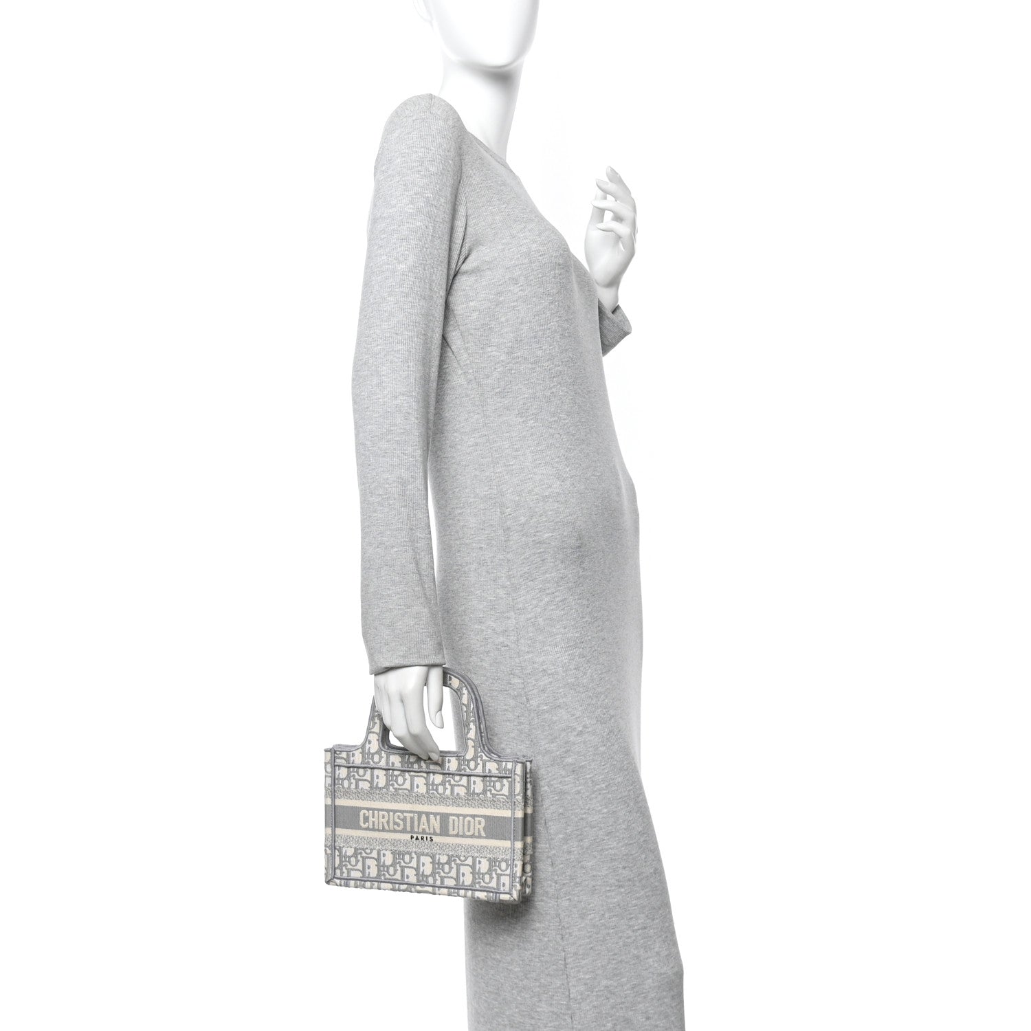 Christian Dior Oblique Mini Book Tote Grey Multicolor 2 of 12