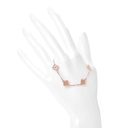 Van Cleef & Arpels 18K Rose Gold 6 Motifs Sweet Alhambra Bracelet 2 of 8
