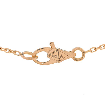 Van Cleef & Arpels 18K Yellow Gold Mother of Pearl Sweet Alhambra Butterfly Pendant Necklace 4 of 8