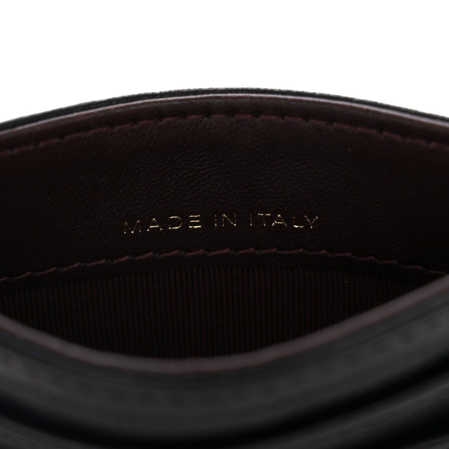 Lambskin Quilted Card Holder Black