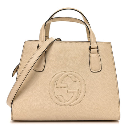 Gucci Dollar Calfskin Medium Soho Top Handle Satchel Ivoire 1 of 10