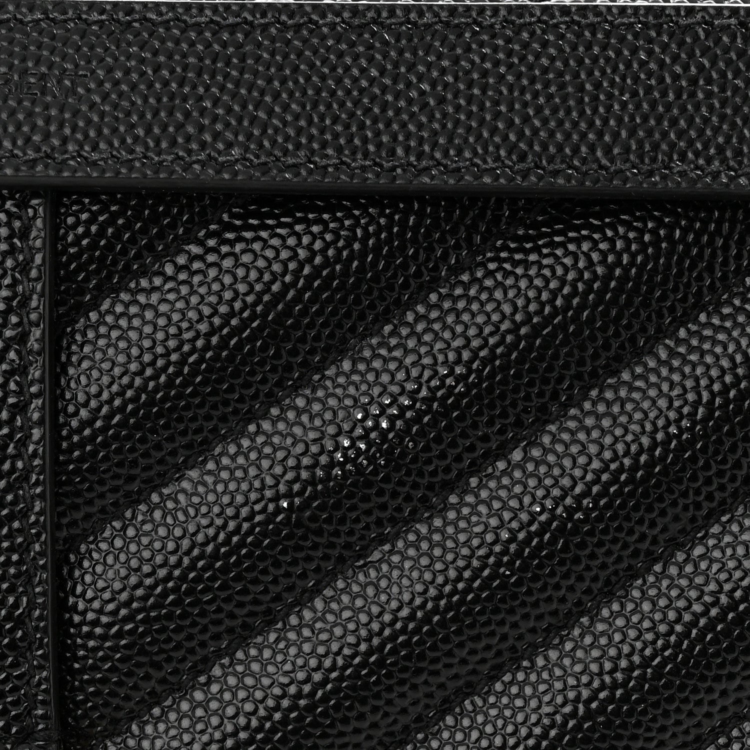 Saint Laurent Grain De Poudre Textured Mixed Matelasse Large Triquilt Monogram Satchel Black 13 of 15