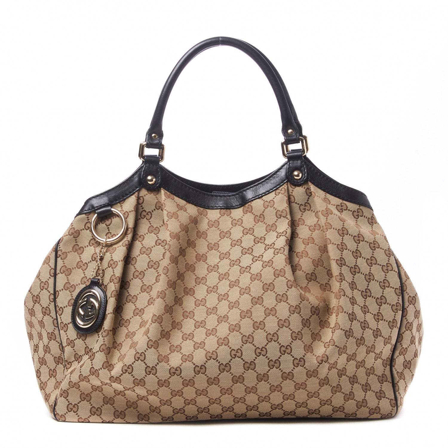 Gucci Monogram Large Sukey Tote Beige Ebony Black 1 of 9