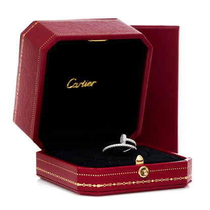 Cartier 18K White Gold Diamond Juste Un Clou Paved Ring 50 5.25 6 of 6