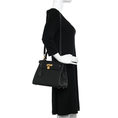 Hermes Togo Kelly Retourne 28 Black 2 of 12