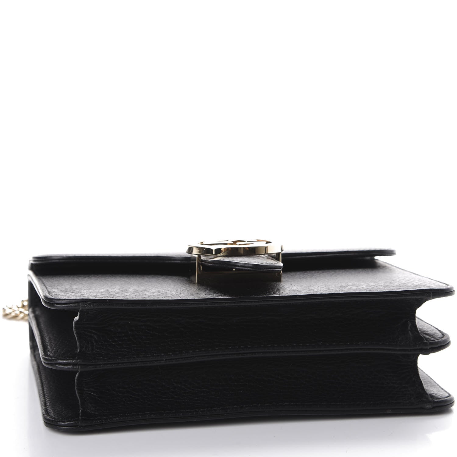 Gucci Dollar Calfskin Small Interlocking G Shoulder Bag Black 3 of 6