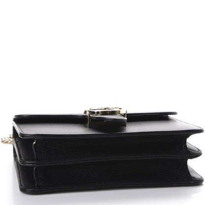 Gucci Dollar Calfskin Small Interlocking G Shoulder Bag Black 3 of 6