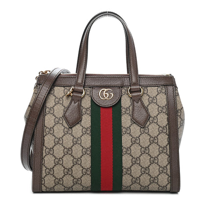 Gucci GG Supreme Monogram Small Ophidia Tote Bag Brown 1 of 10