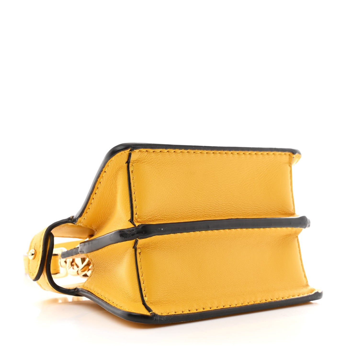 Shiny Nappa Nano Peekaboo Maxi Handle Satchel Mimosa