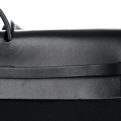 Hermes Toile Vache Hunter Herbag 50 Black 25 of 27