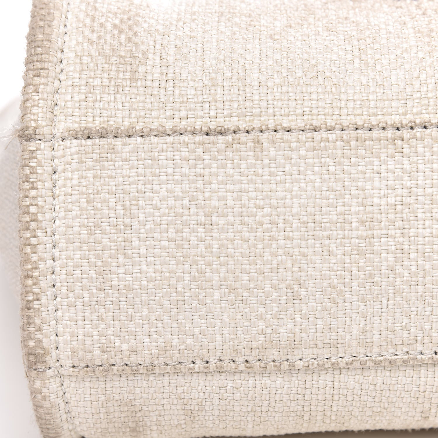 Chanel Woven Straw Raffia Small Deauville Tote White Navy 8 of 17