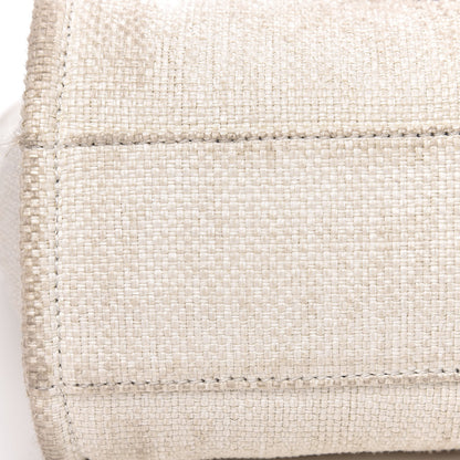 Chanel Woven Straw Raffia Small Deauville Tote White Navy 8 of 17