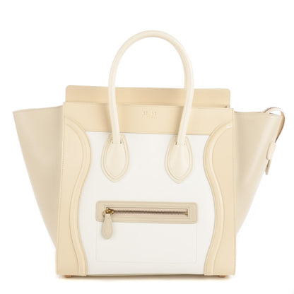 Celine Smooth Calfskin Mini Tri-Color Luggage White 1 of 9