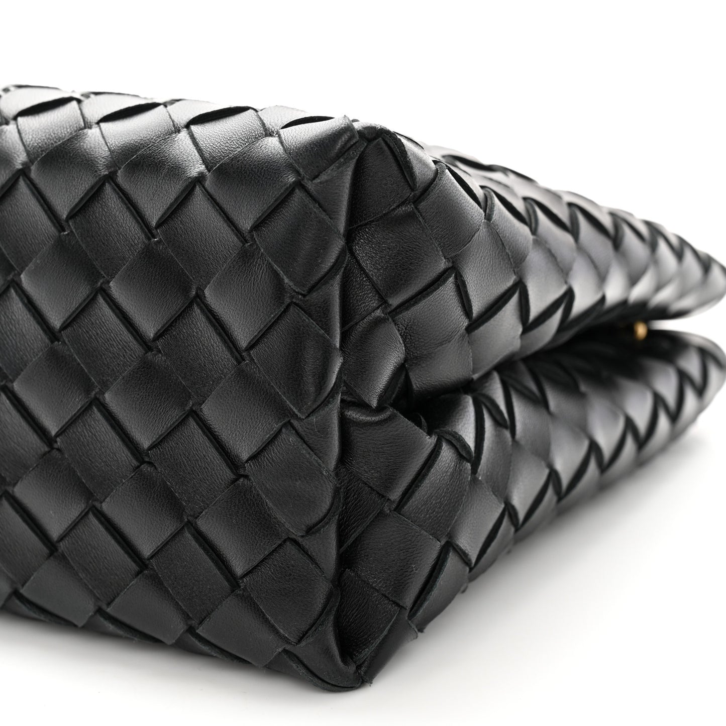 Nappa Intrecciato Small Andiamo With Chain Shoulder Bag Black