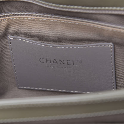 Chanel Patent Quilted Large Just Mademoiselle Bowling Bag Gris Fonce 6 of 10