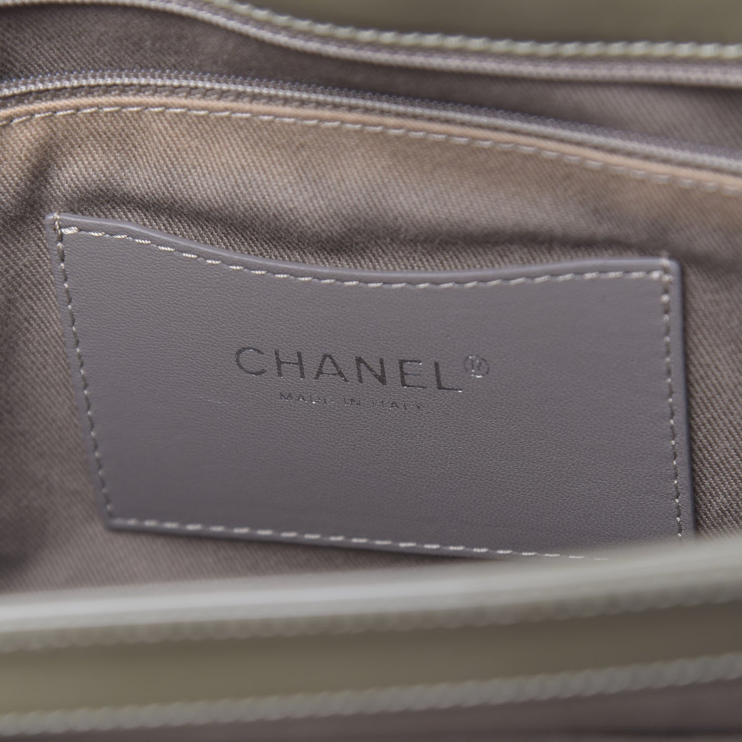 Chanel Patent Quilted Large Just Mademoiselle Bowling Bag Gris Fonce 6 of 10