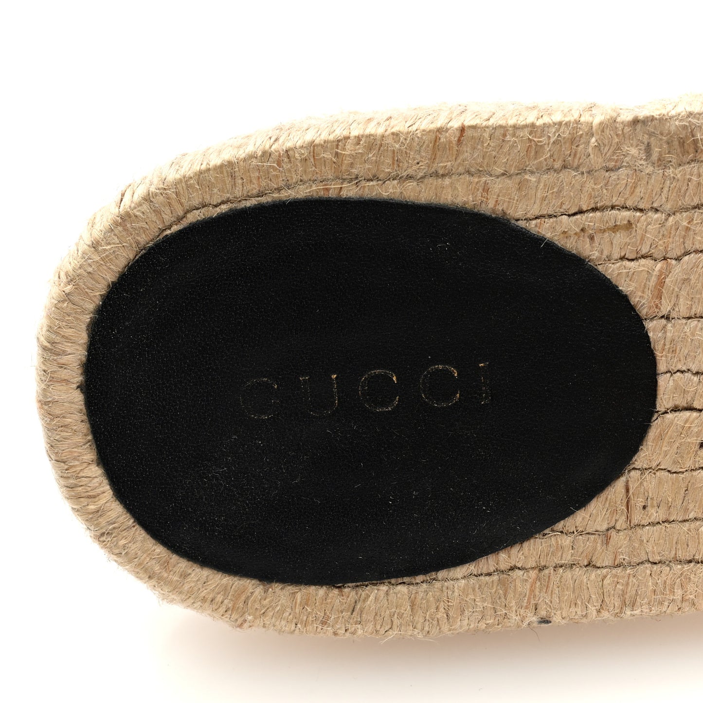 Monogram Matelasse GG Marmont Espadrille 20mm Slide Sandals 38 Beige Ebony Black