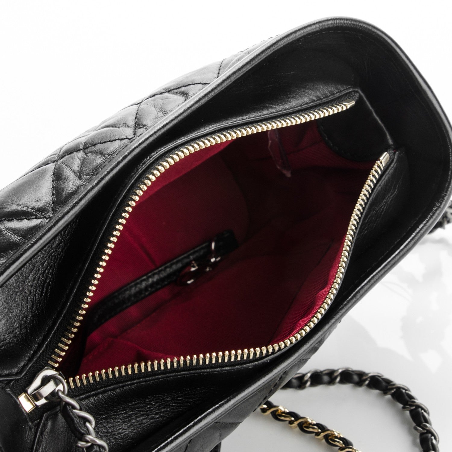 Chanel Aged Calfskin Quilted Small Gabrielle Hobo Black 6 of 8