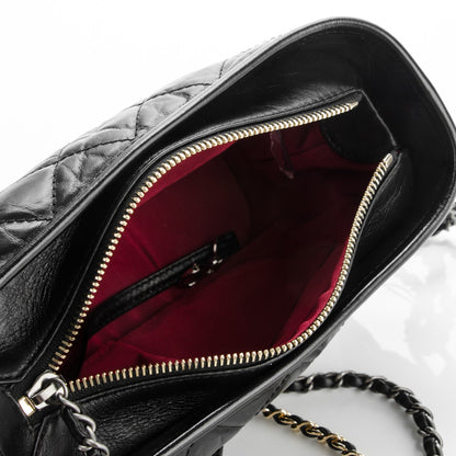 Chanel Aged Calfskin Quilted Small Gabrielle Hobo Black 6 of 8