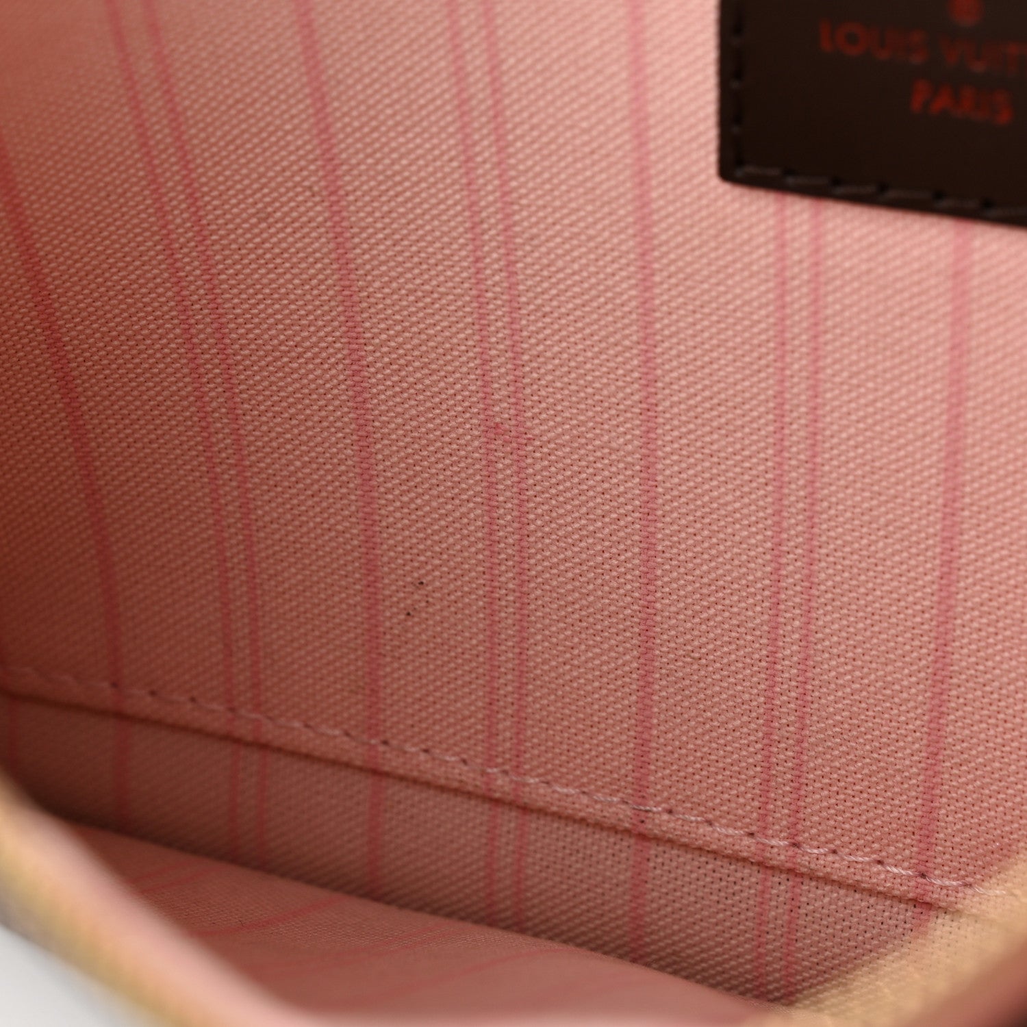Louis Vuitton Damier Ebene Neverfull MM GM Pochette Rose Ballerine 7 of 9