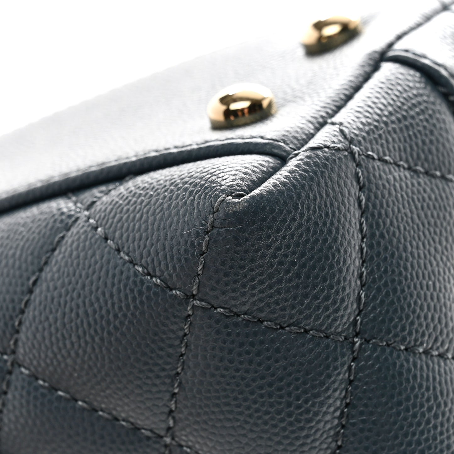 Caviar Quilted Mini Coco Handle Flap Blue