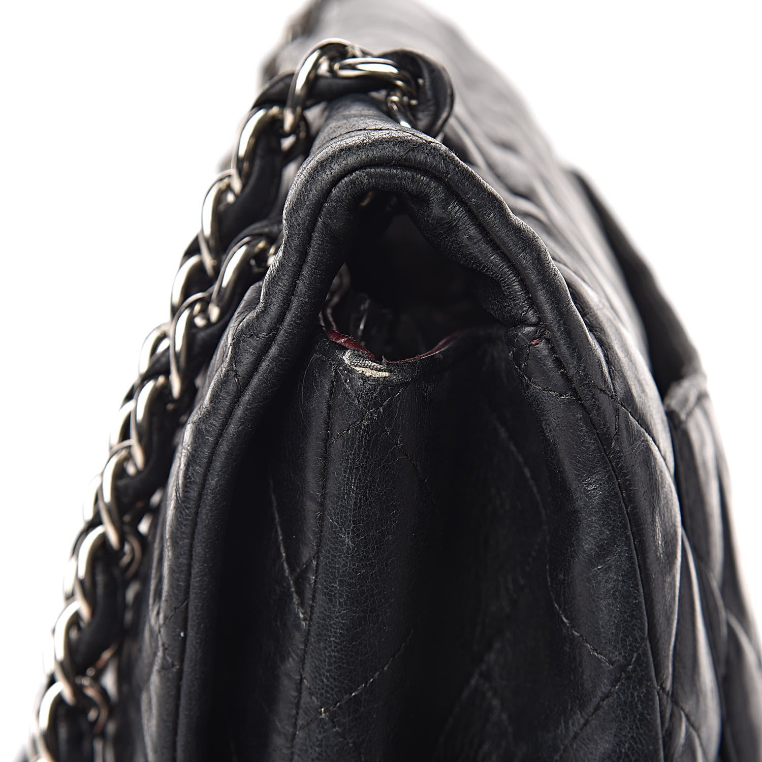 Chanel Lambskin Quilted Maxi Single Flap Black 21 of 28