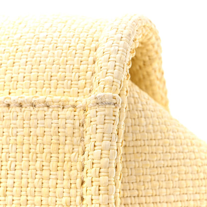 Chanel Woven Straw Raffia Large Deauville Tote Yellow 11 of 12