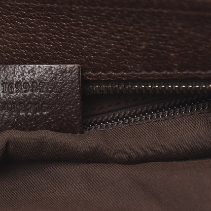 Gucci Monogram Web Medium Double Pocket Messenger Bag Dark Brown 7 of 16