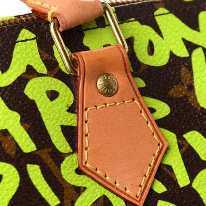 Louis Vuitton Monogram Graffiti Speedy 30 Green 8 of 10