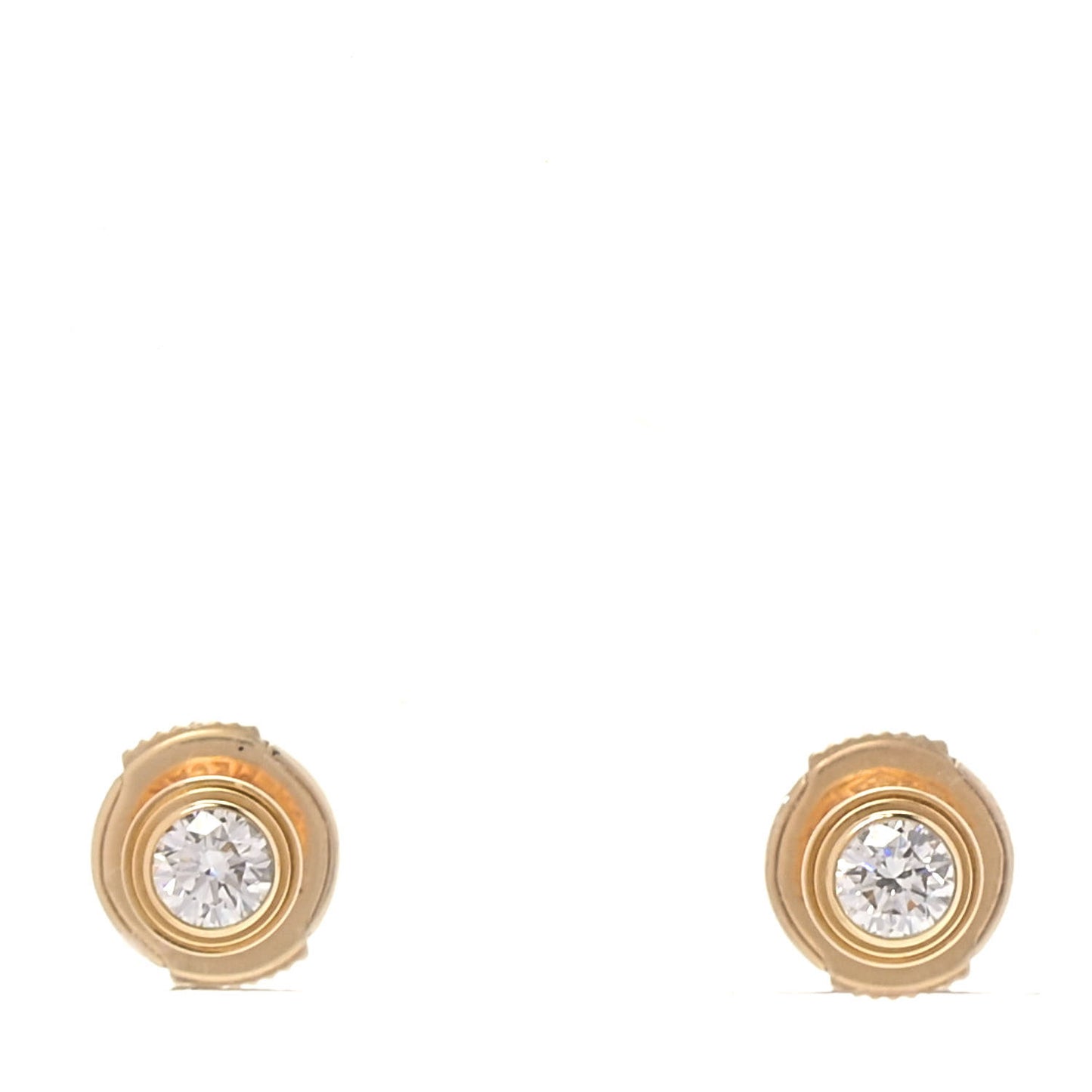 18K Yellow Gold Diamond MM D'Amour Earrings