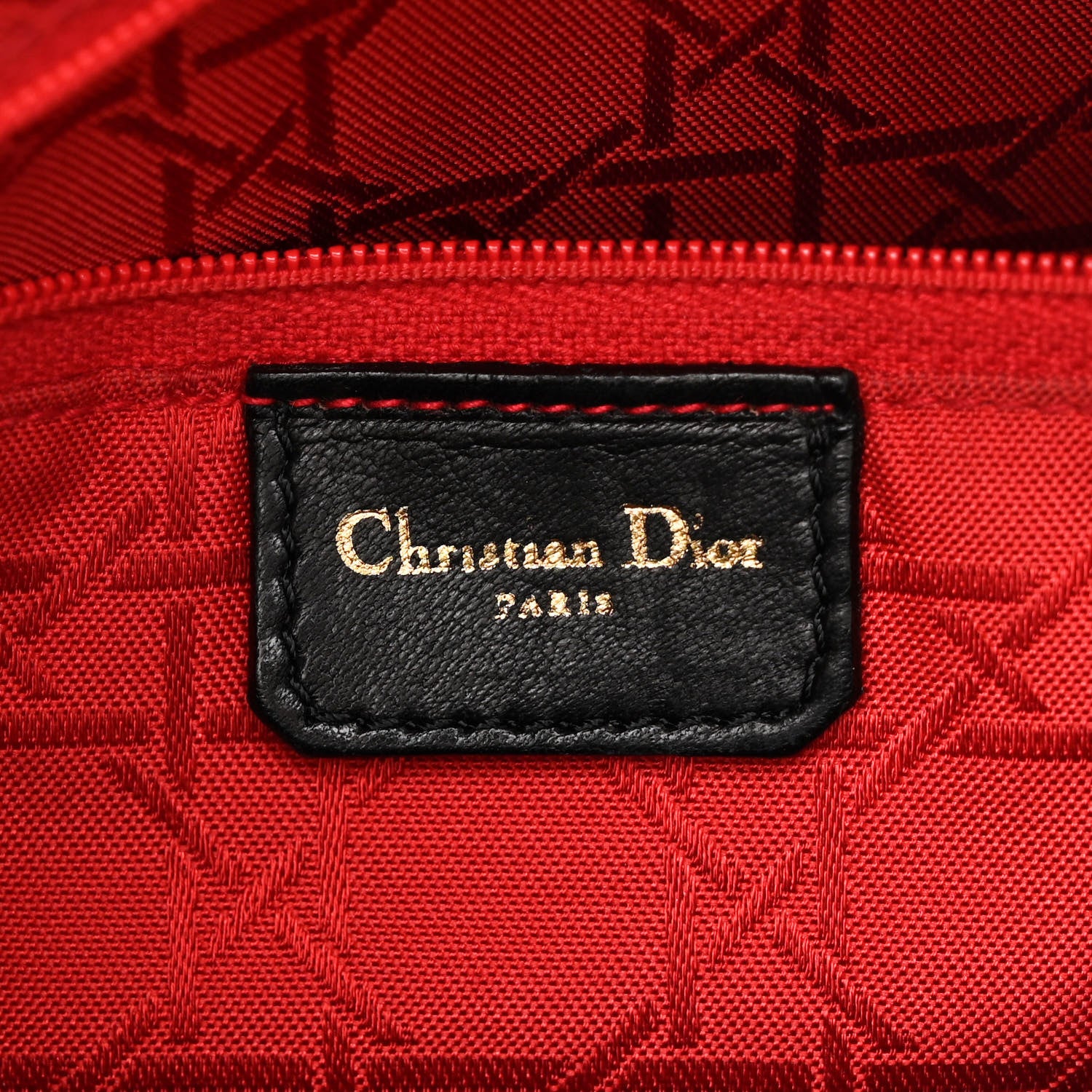 Christian Dior Lambskin Cannage Medium Lady Dior Black 6 of 10