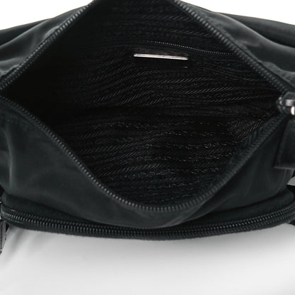 Prada Tessuto Nylon Single Buckle Messenger Bag Black 5 of 12