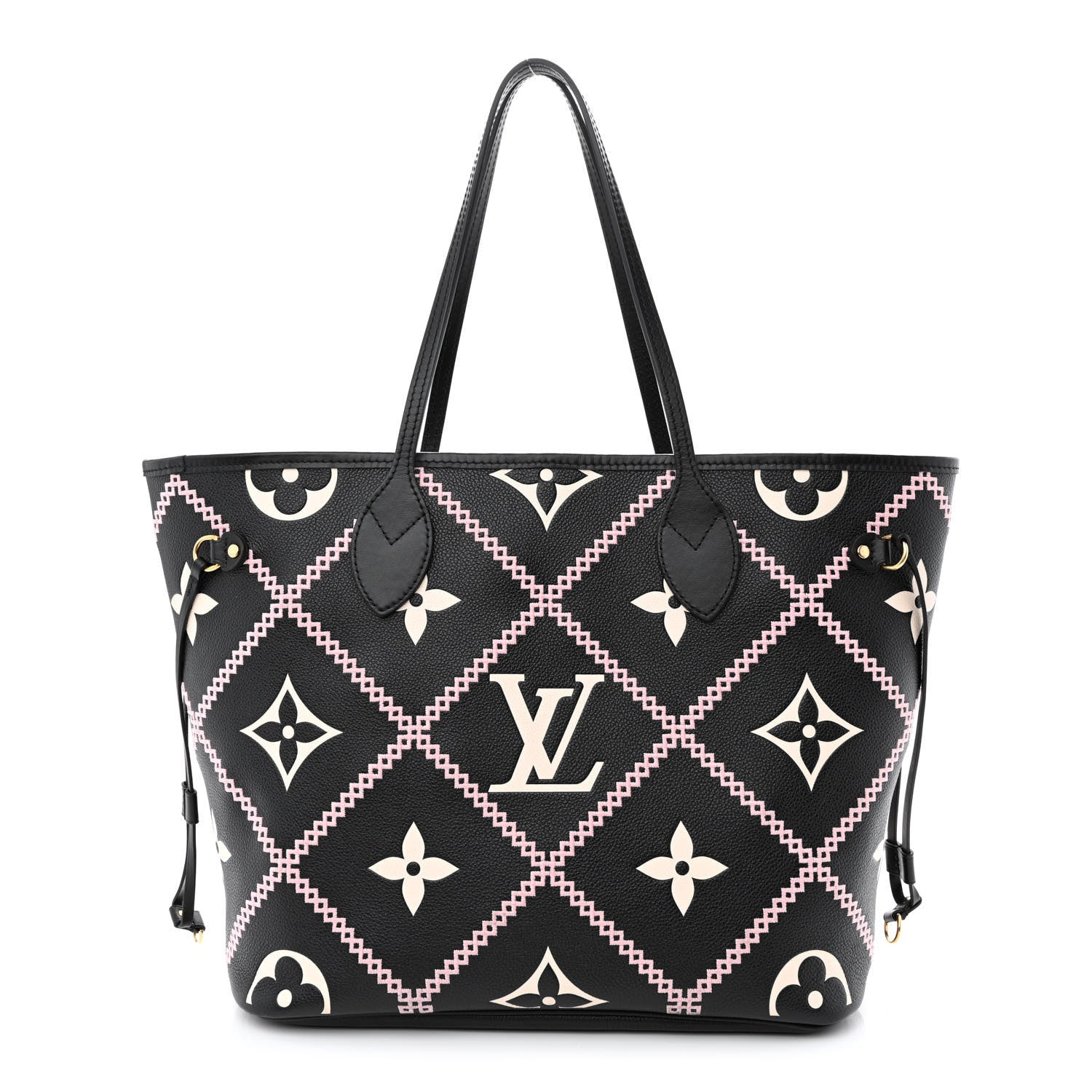 Louis Vuitton Empreinte Monogram Giant Broderies Neverfull MM Black 3 of 14