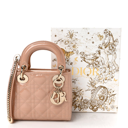 Christian Dior Patent Cannage Mini Lady Dior Light Pink 9 of 9